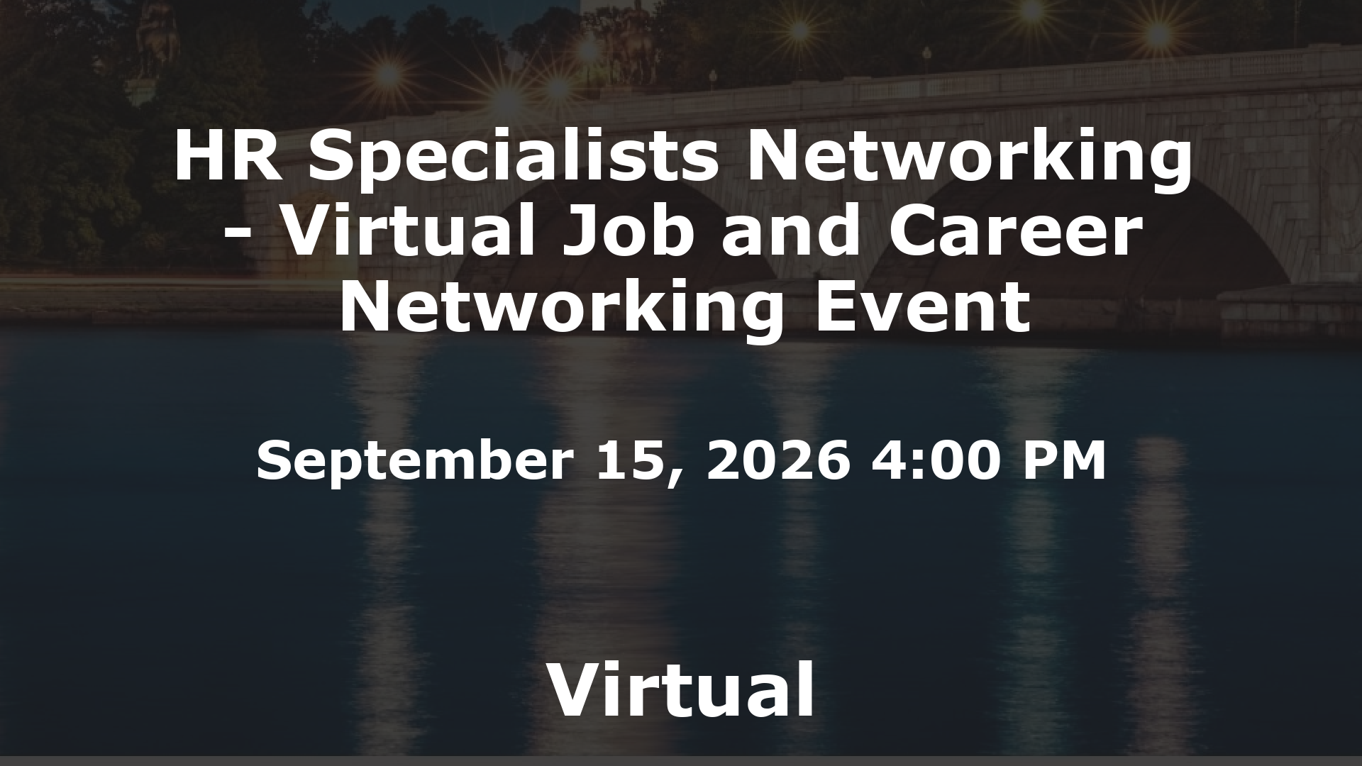 HR Specialists Networking - Virtual Job and Career Networking Event event image